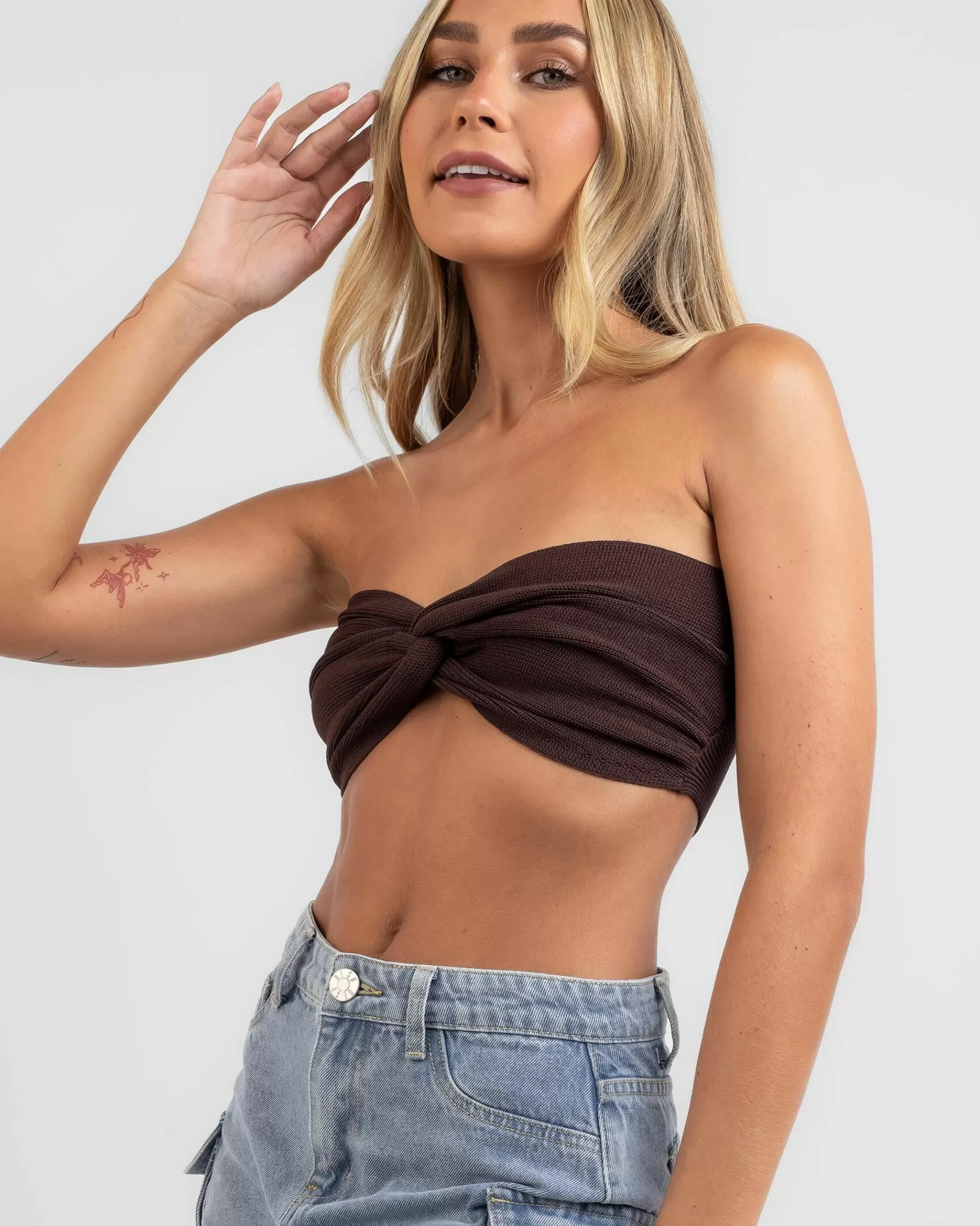 100% Guarantee Bianca Knit Crop Top*Mooloola Online