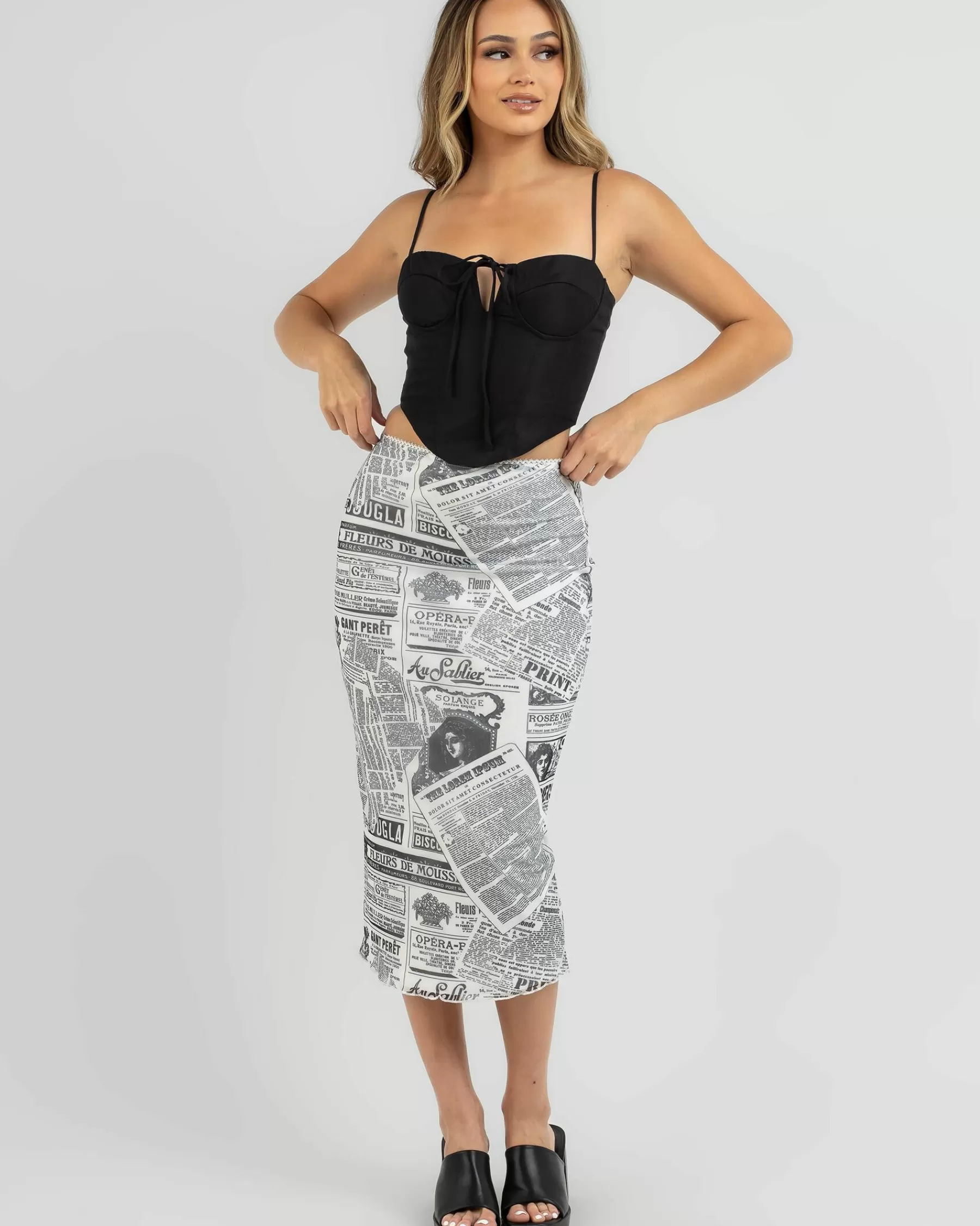 Attractive Cheyanne Midi Skirt*Mooloola Store