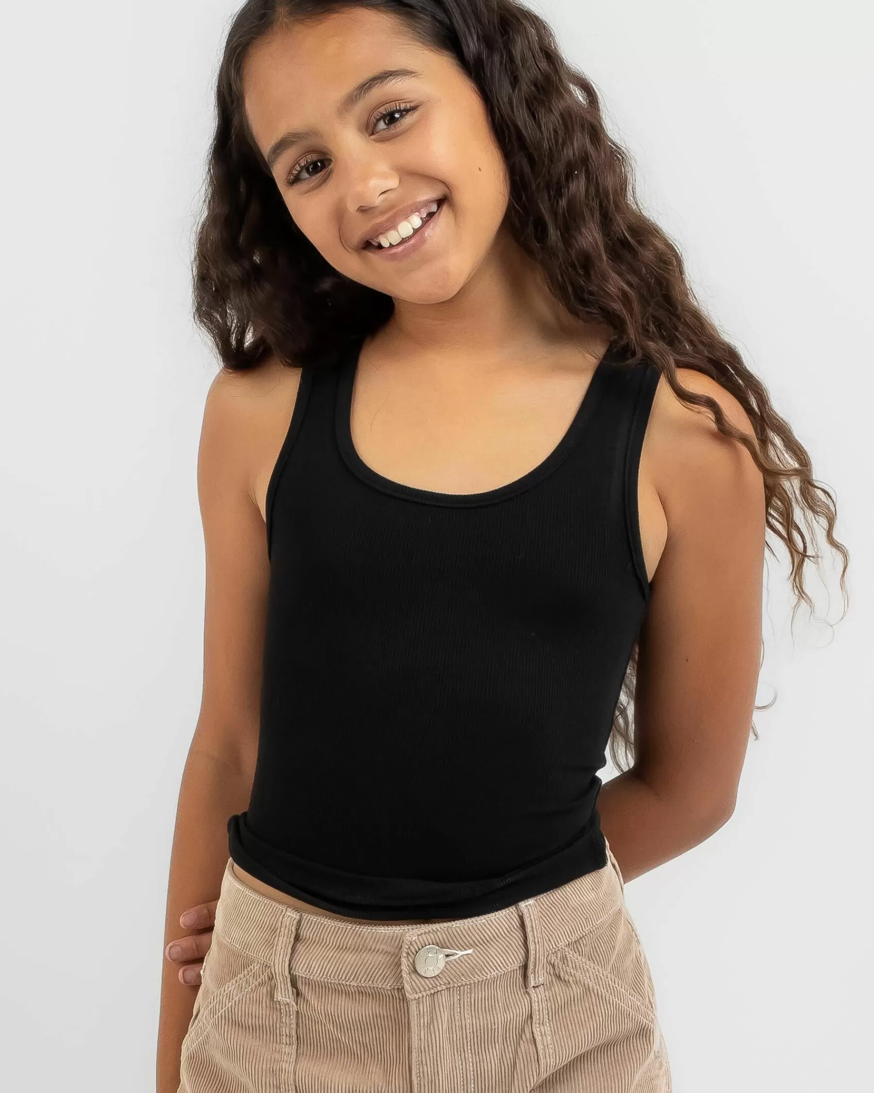 Attractive Girls' Basic Scoop Neck Tank Top*Mooloola Cheap