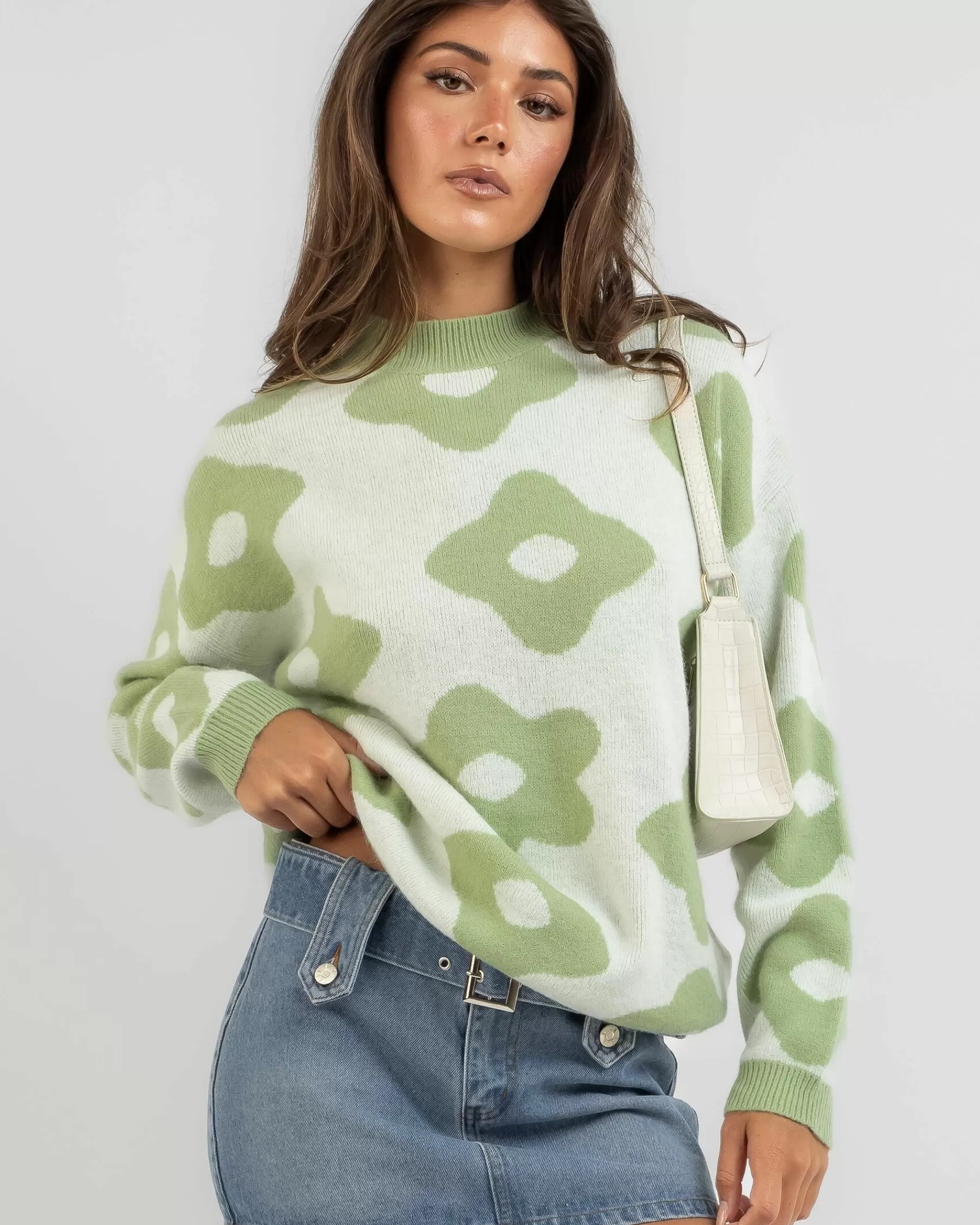 Best-Selling Bouquet Crew Neck Knit Jumper*Mooloola Clearance