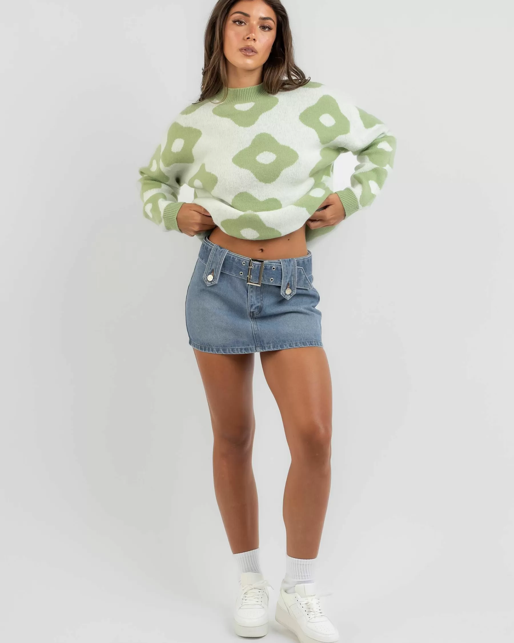 Best-Selling Bouquet Crew Neck Knit Jumper*Mooloola Clearance