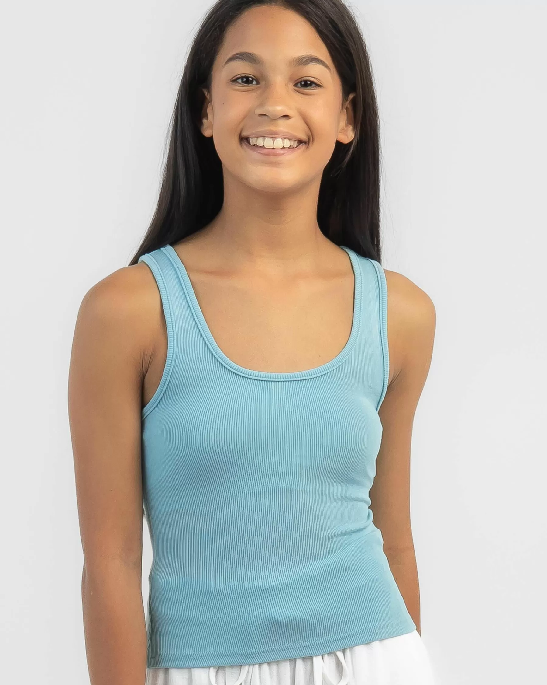 Clearance Girls' Basic Scoop Neck Tank Top*Mooloola Cheap