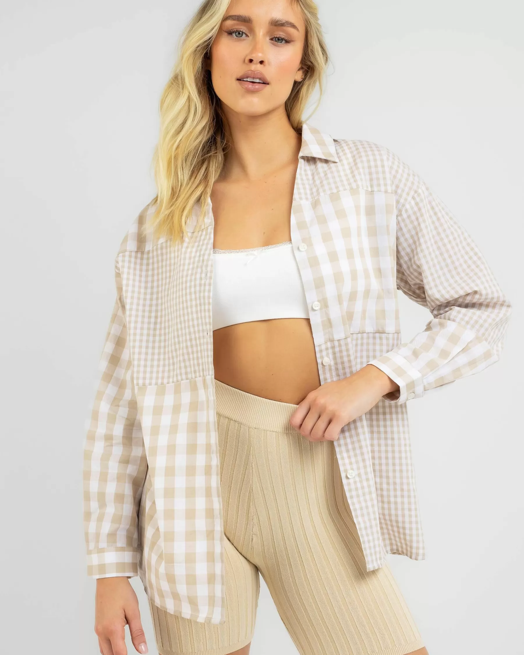 Closeout Sale Connecticut Check Long Sleeve Shirt*Mooloola Clearance