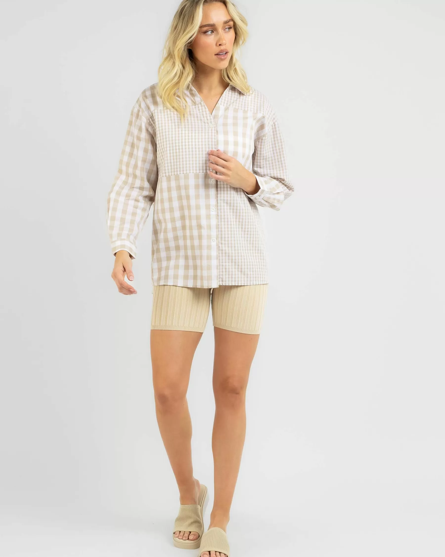 Closeout Sale Connecticut Check Long Sleeve Shirt*Mooloola Clearance