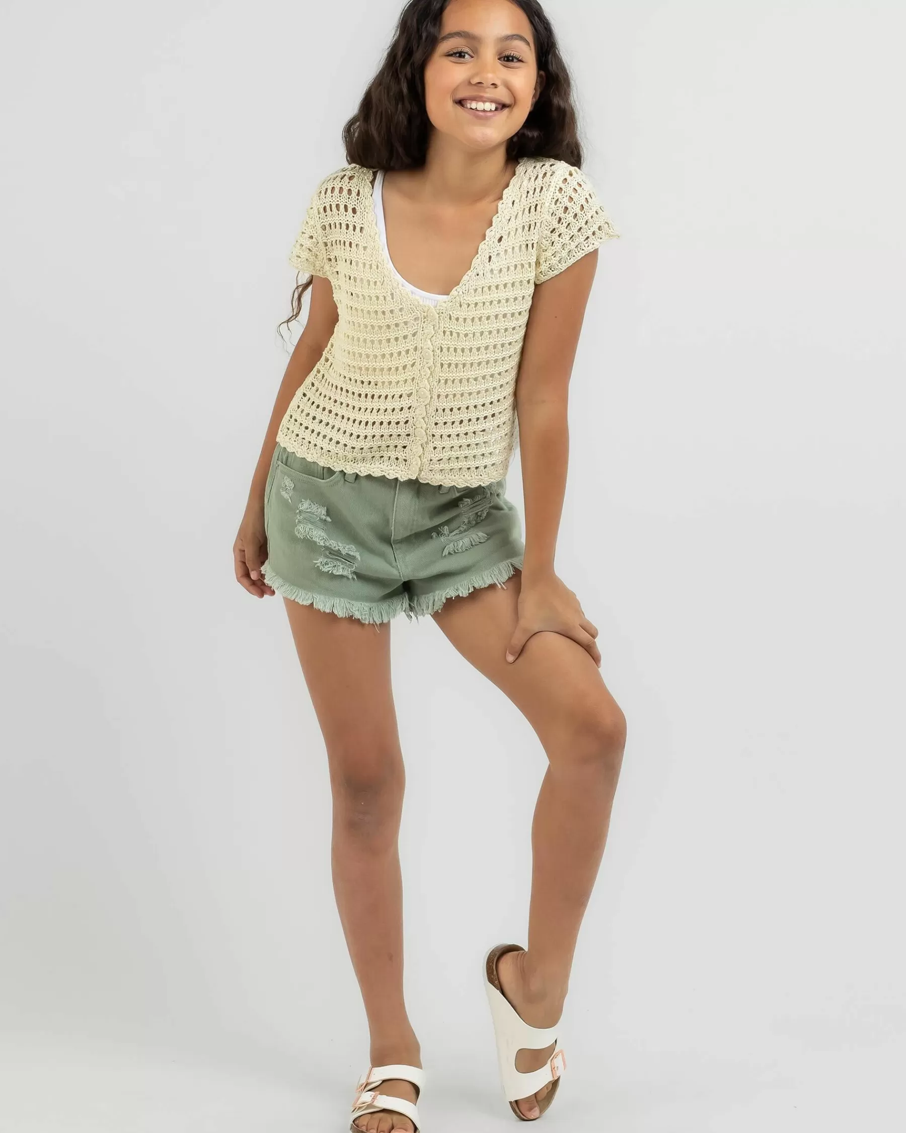 Hot Sell Girls' Burleigh Crochet Top*Mooloola Best