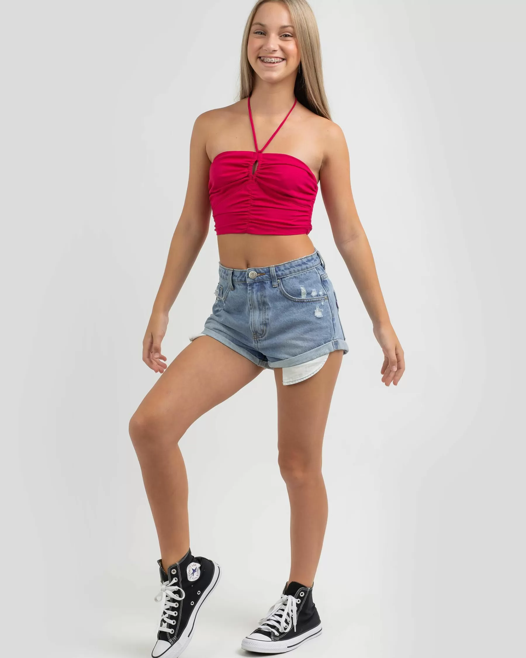 Latest Girls' She'S So Lovely Halter Top*Mooloola Clearance