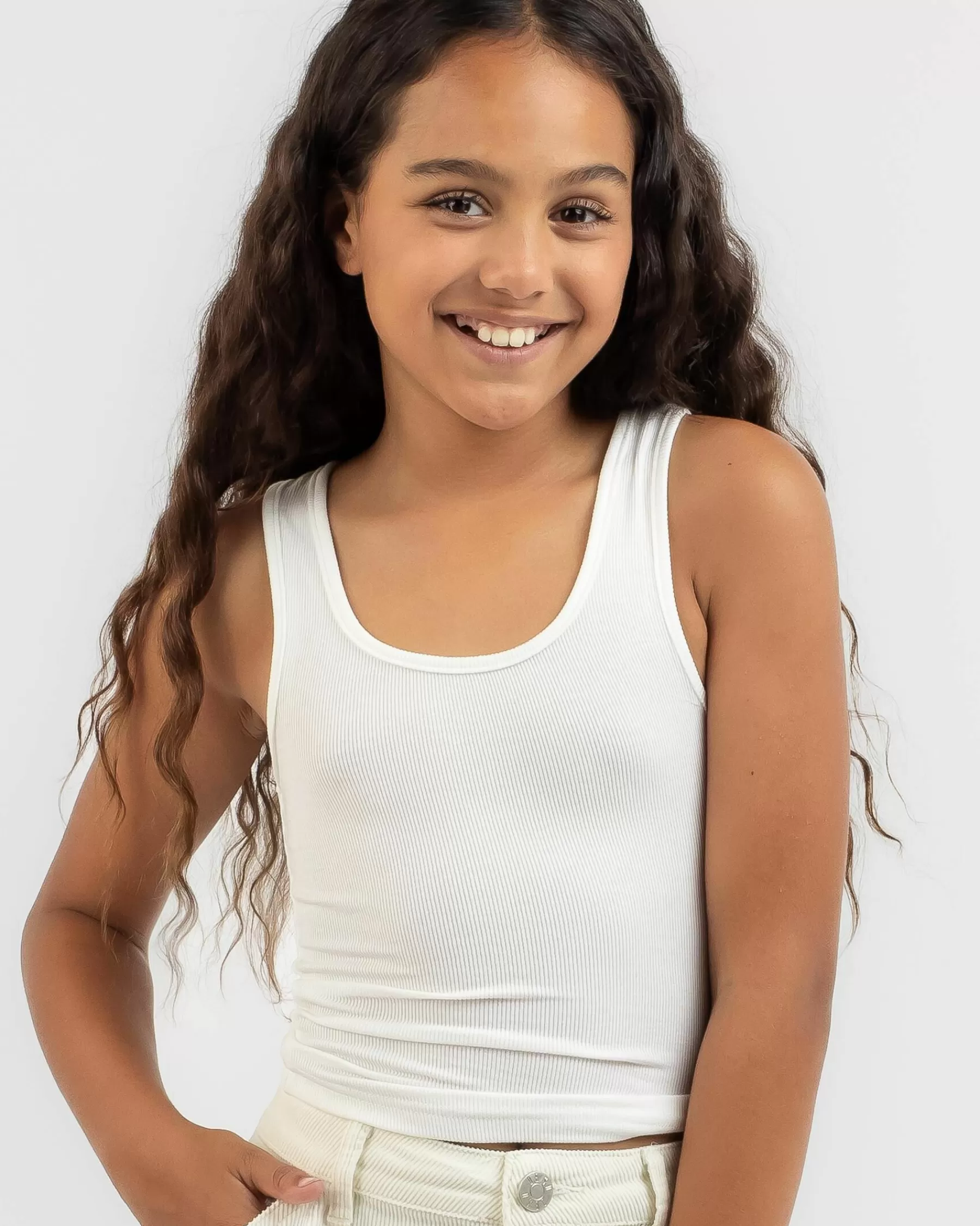 Outlet Sale Girls' Basic Scoop Neck Tank Top*Mooloola Flash Sale