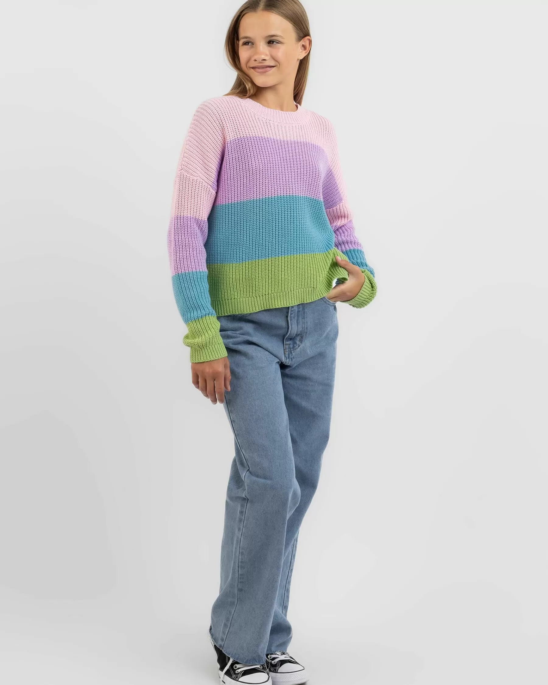 Promotions Girls' Gelato Crew Neck Knit Jumper*Mooloola Fashion