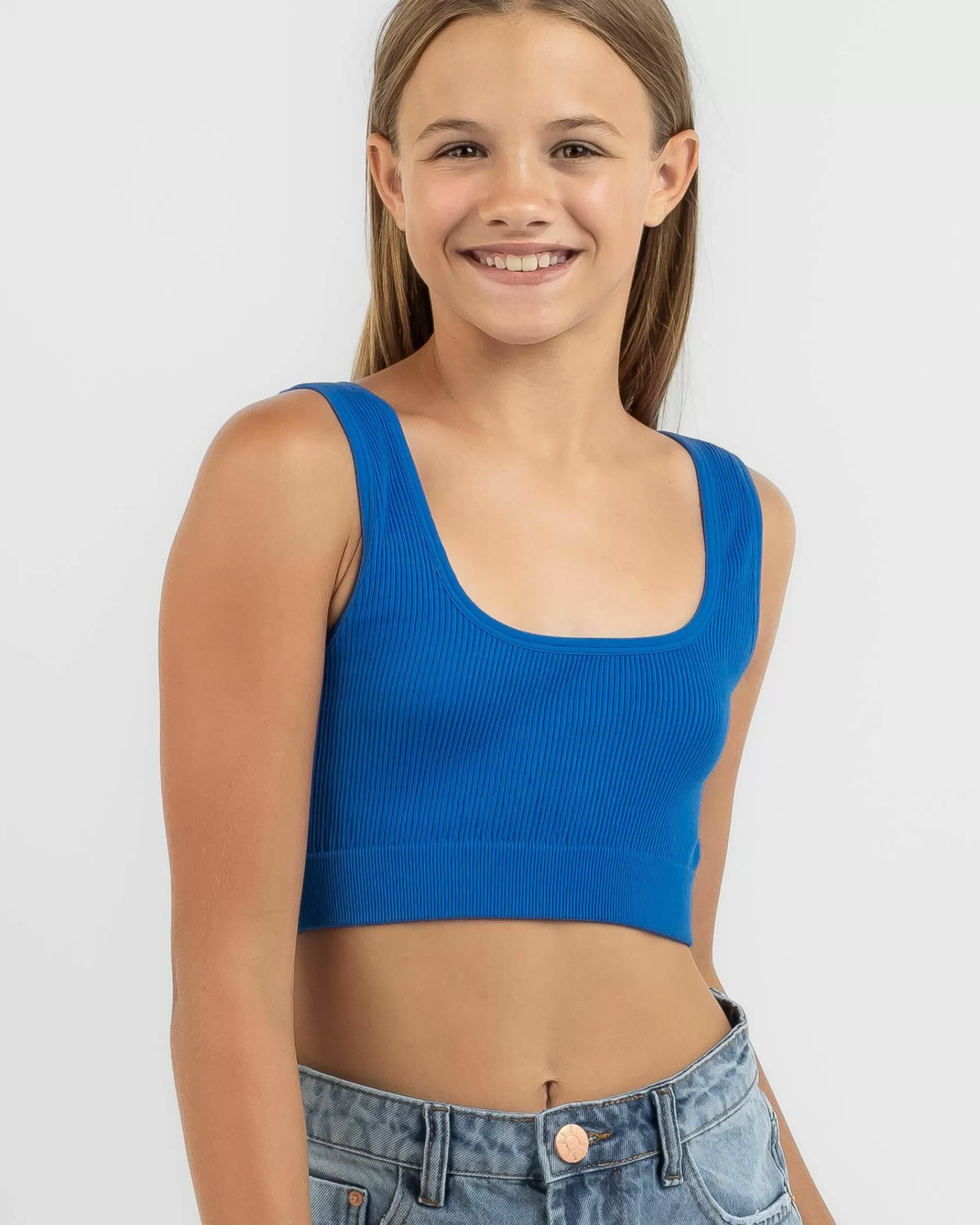 Reliable Quality Girls' Basic Seamfree Crop Top*Mooloola Sale