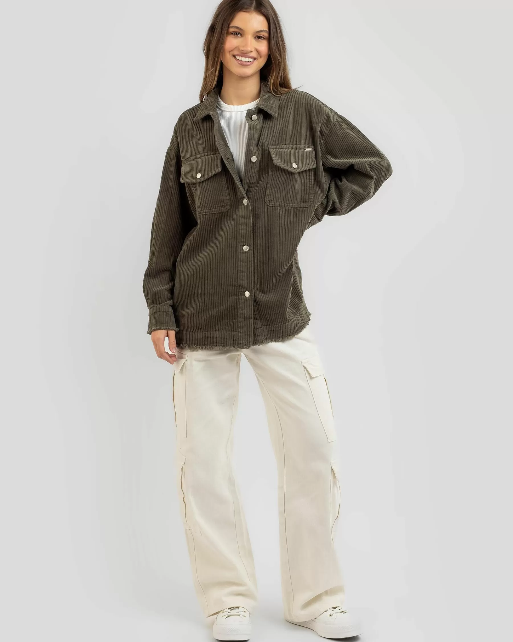 Shop Taylor Cord Shacket*Mooloola Discount