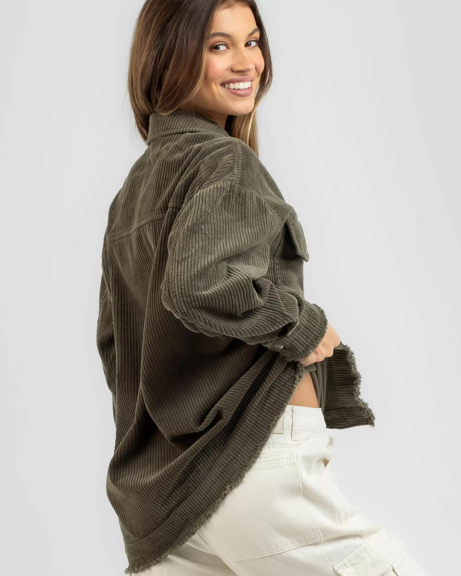Shop Taylor Cord Shacket*Mooloola Discount