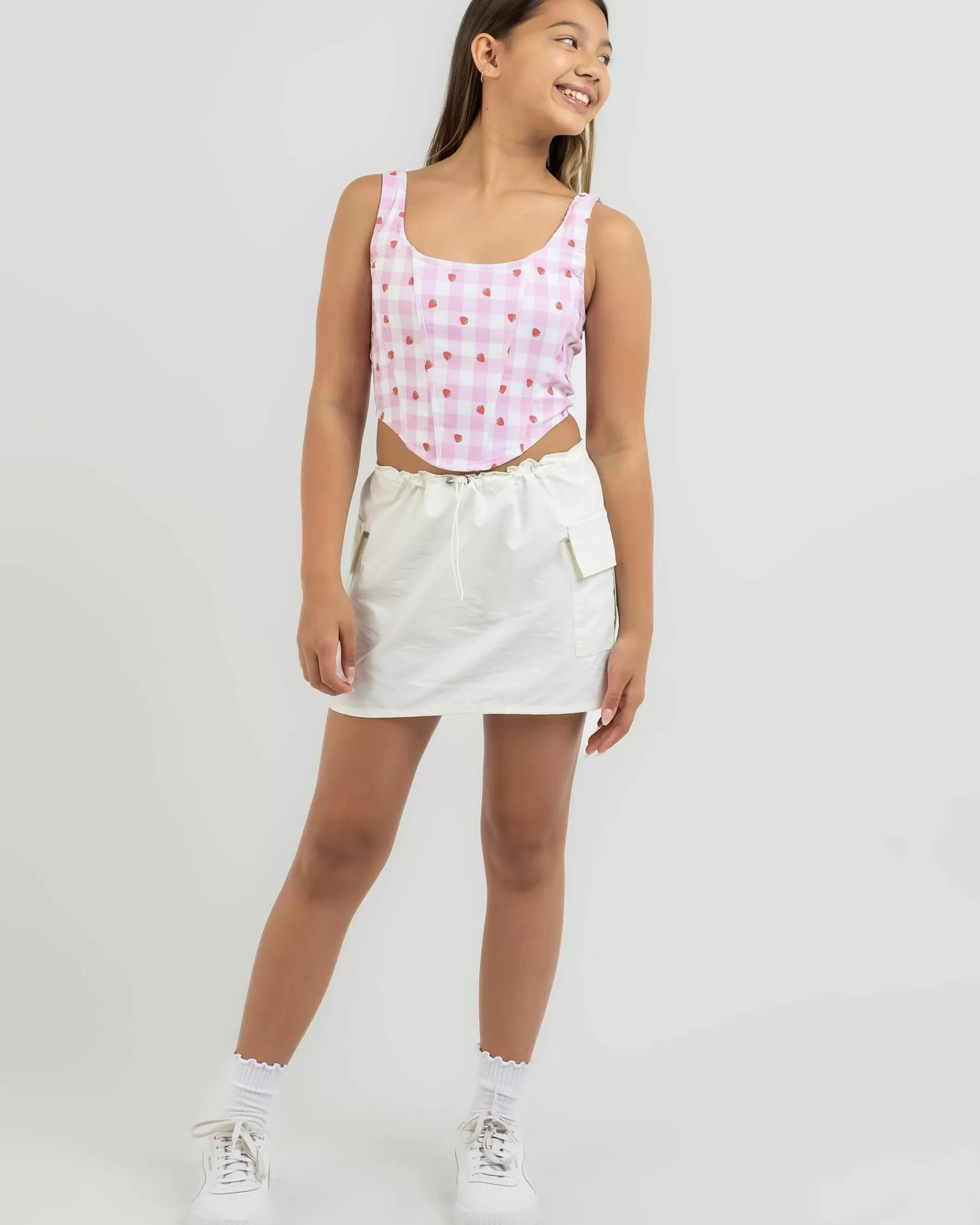 Special Offers Girls' Strawberry Patch Corset Top*Mooloola Store