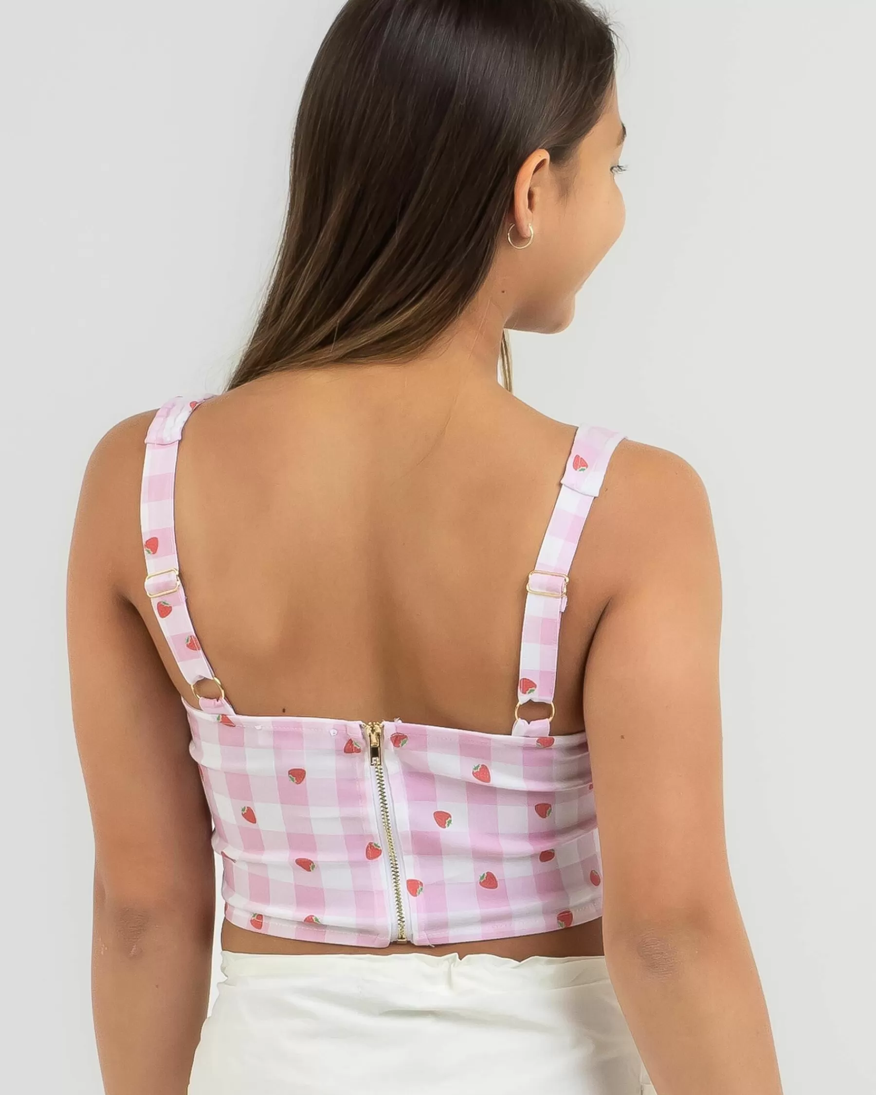 Special Offers Girls' Strawberry Patch Corset Top*Mooloola Store